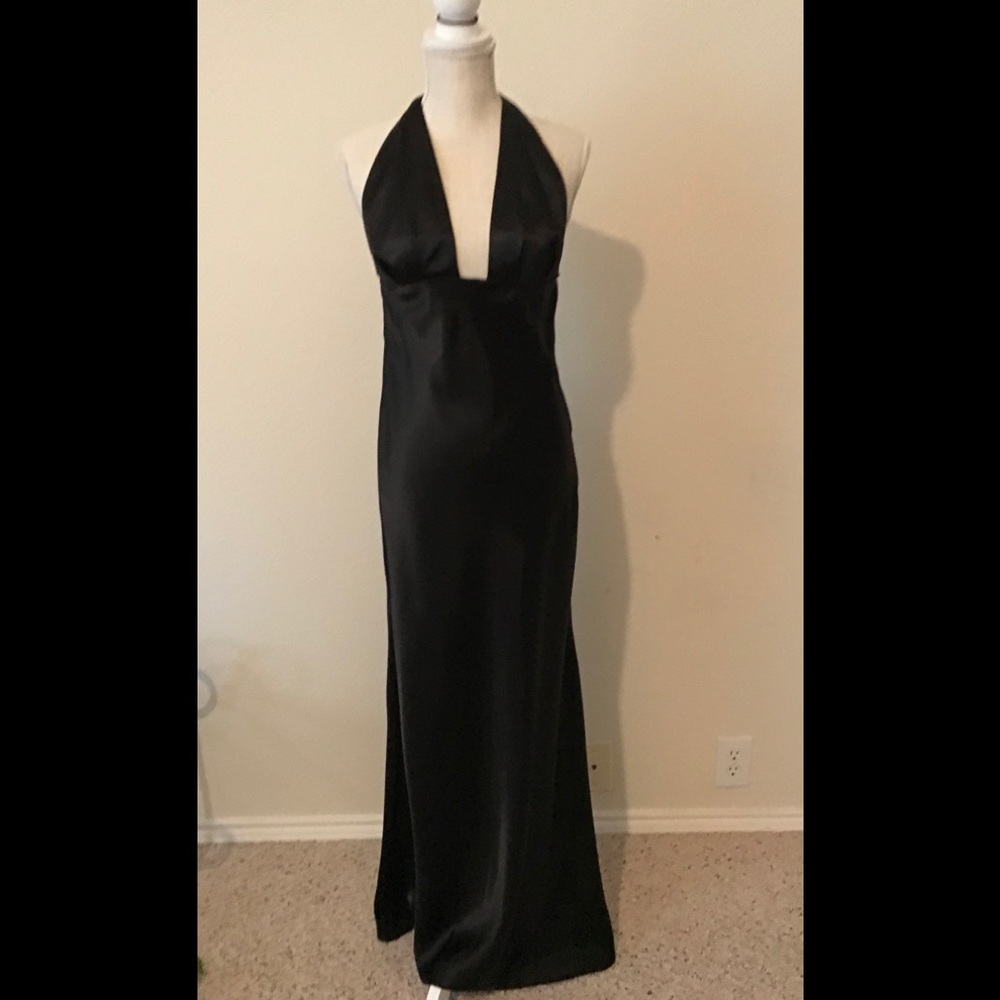 Low cut black dress